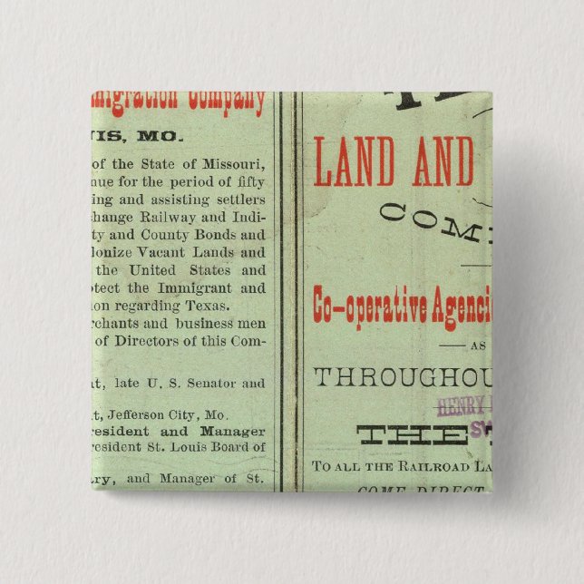 Staat von Texas Button (Vorderseite)