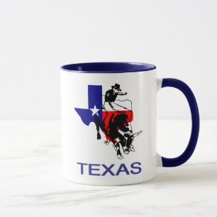 Staat von Texas-Rodeo-Stier-Reiter Tasse