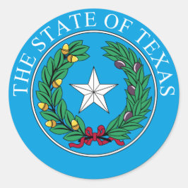 Staat von Texas Runder Aufkleber