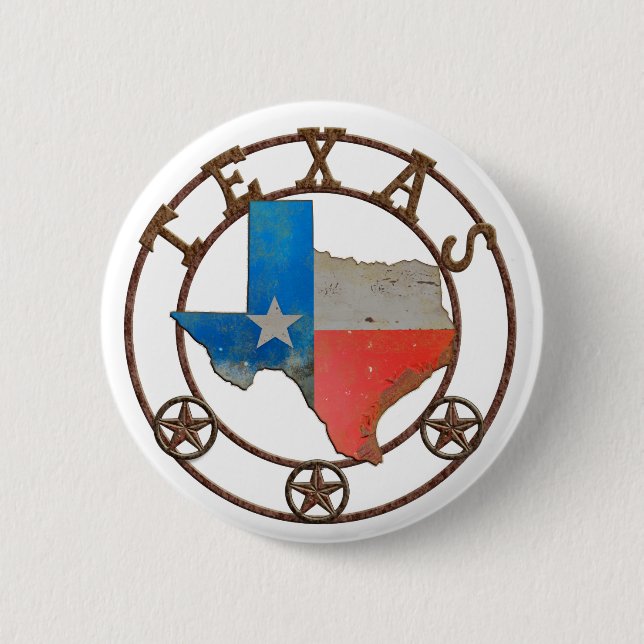 Staat von Texas-Schmiedeeisen Button (Vorderseite)