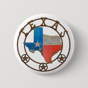 Staat von Texas-Schmiedeeisen Button
