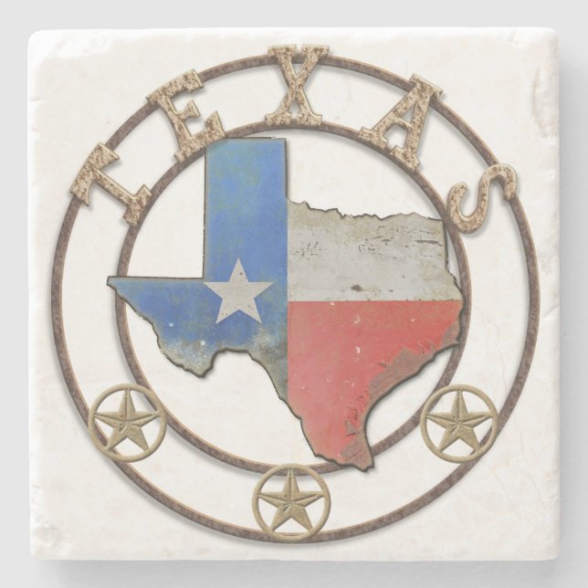 Staat von Texas-Schmiedeeisen Steinuntersetzer (Vorderseite)