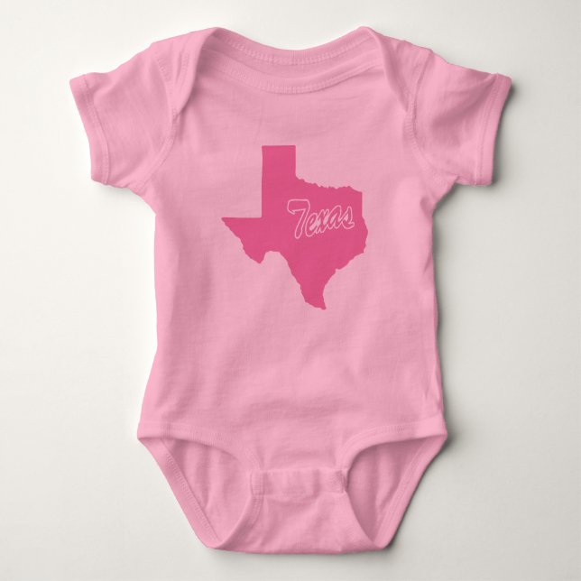 Staat von Texas Shape Baby Bodysuit Strampler (Vorderseite)