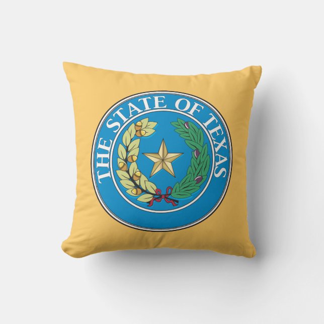 Staat von Texas Siegel Kissen (Vorderseite)