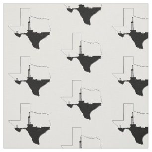Staat von Texas und von Erdölbohrungs-Anlage Stoff