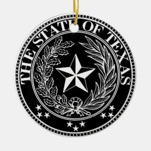 Staat von Texas-Verzierung Keramik Ornament