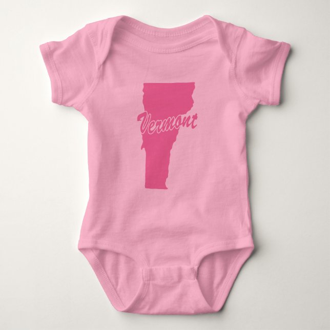 Staat von Vermont Form Baby Bodysuit Strampler (Vorderseite)