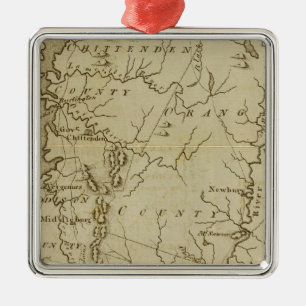 Staat von Vermont Gezeichnet und eingegraben Silbernes Ornament
