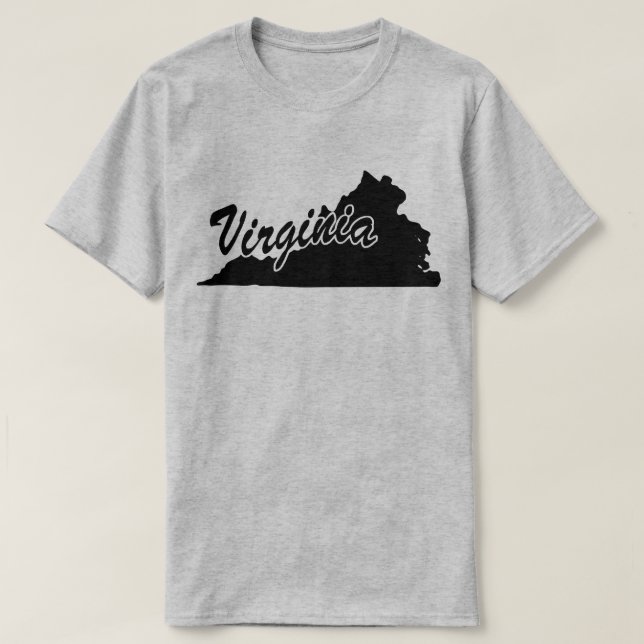 Staat von Virginia Shape T - Shirt (Design vorne)