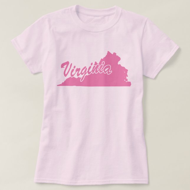 Staat von Virginia Shape T - Shirt (Design vorne)