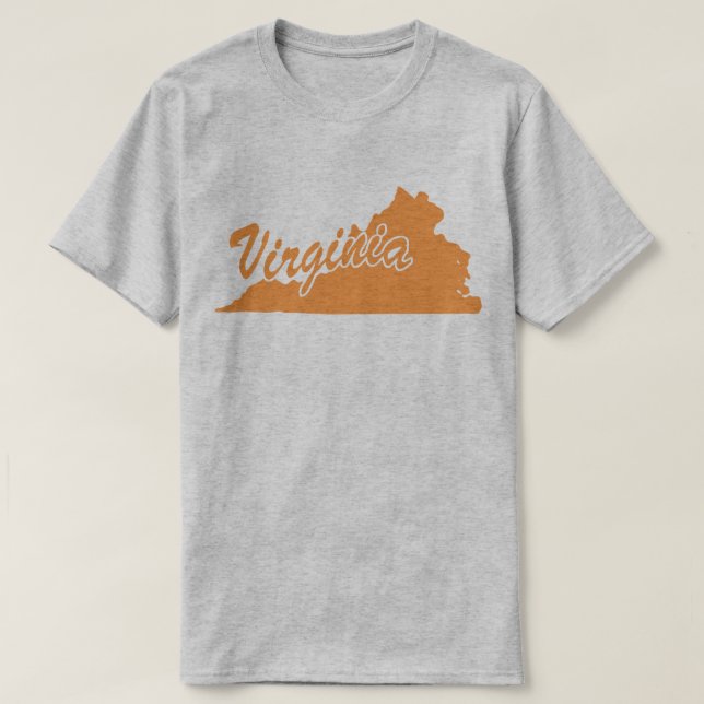 Staat von Virginia Shape T - Shirt (Design vorne)