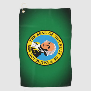 Staat von Washington Flag Golf Towel Golfhandtuch