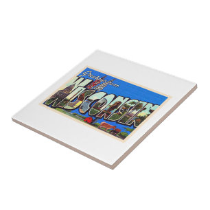 Staat von Wisconsin Vintage Postkarte für Großbuch Fliese