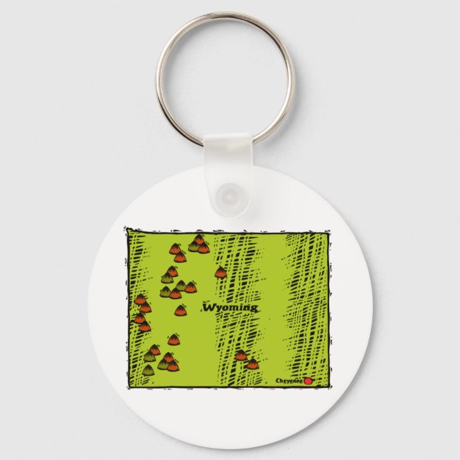 Staat von Wyoming Schlüsselanhänger (Vorderseite)