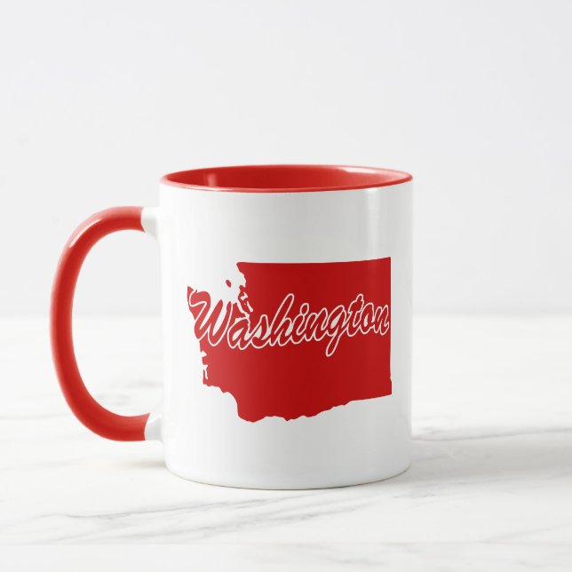 Staat Washington Shape Red Tasse (Links)