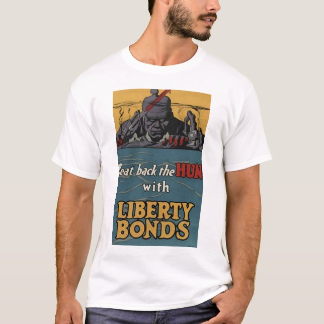Staat-Weltkrieg-Plakat T-Shirt (Vorderseite)