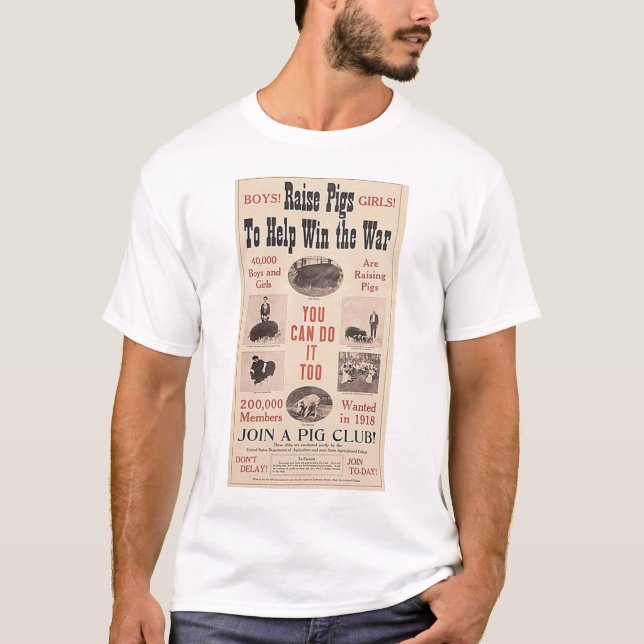 Staat-Weltkrieg-Plakat T-Shirt (Vorderseite)