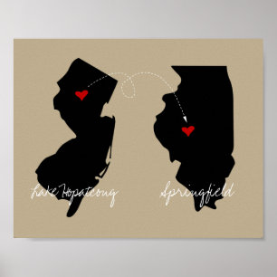 Staat zum Staat oder große Entfernung Poster