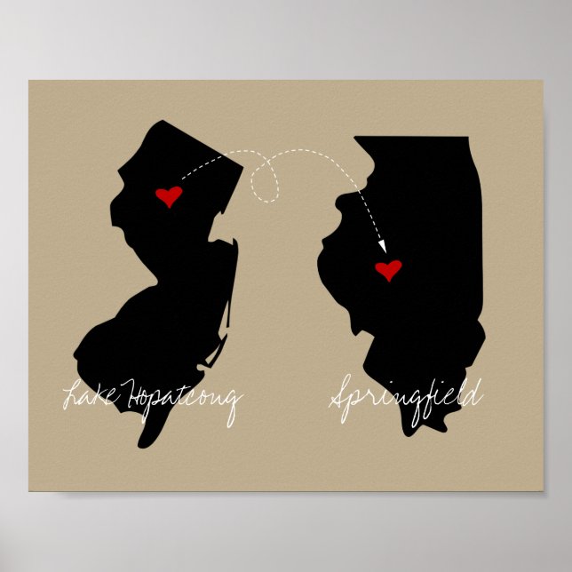 Staat zum Staat oder große Entfernung Poster (Vorne)