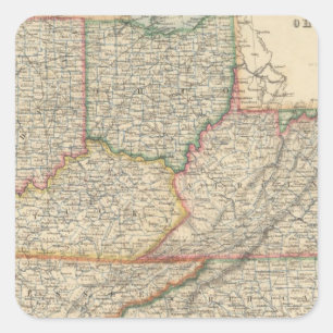 Staaten von Delaware und von Maryland Quadratischer Aufkleber