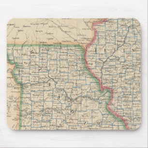 Staaten von Illinois, Missouri und Arkansas Mousepad