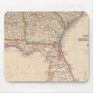 Staaten von South Carolina, Georgien und Alabama Mousepad