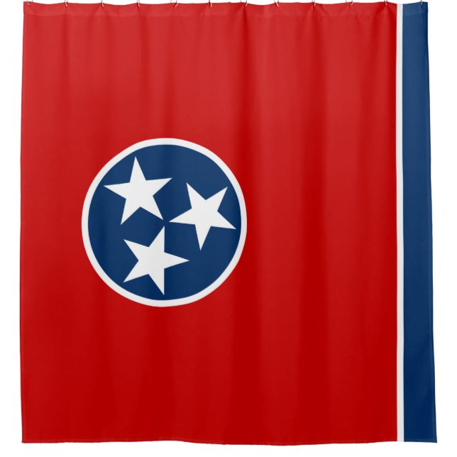 Staatliche Flagge des Tennessee-Duschvorhangs Duschvorhang (Vorderseite)