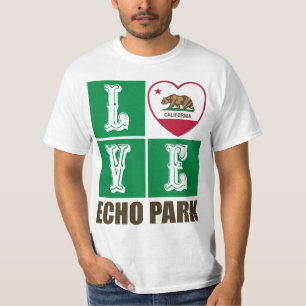 Staatliche Flagge Kaliforniens Echo Park T-Shirt