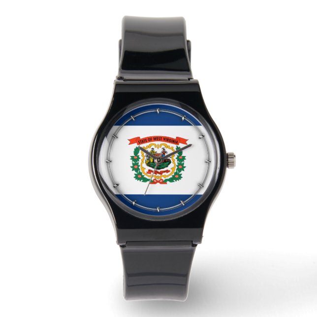 Staatliche Flaggengestaltung West Virginia Armbanduhr (Vorderseite)