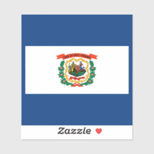 Staatliche Flaggengestaltung West Virginia Aufkleber