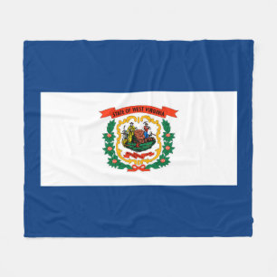 Staatliche Flaggengestaltung West Virginia Fleecedecke