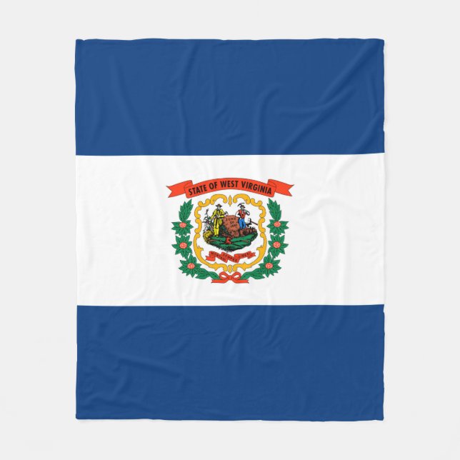 Staatliche Flaggengestaltung West Virginia Fleecedecke (Vorderseite)
