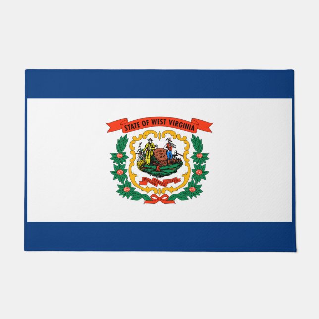 Staatliche Flaggengestaltung West Virginia Fußmatte (Vorderseite)