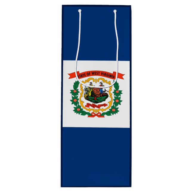 Staatliche Flaggengestaltung West Virginia Geschenktüte Für Weinflaschen (Vorderseite)