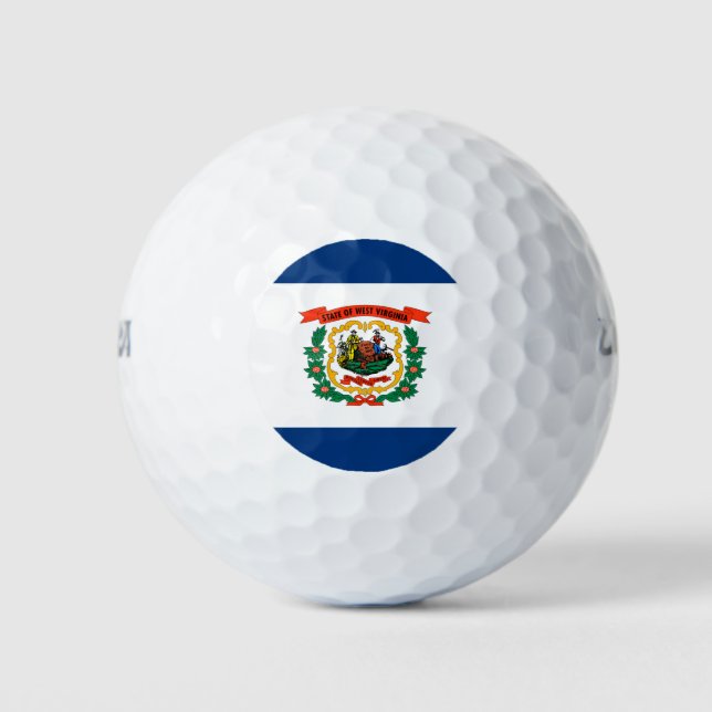 Staatliche Flaggengestaltung West Virginia Golfball (Vorderseite)