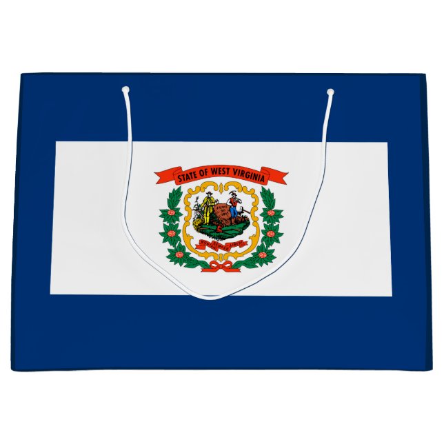 Staatliche Flaggengestaltung West Virginia Große Geschenktüte (Vorderseite)
