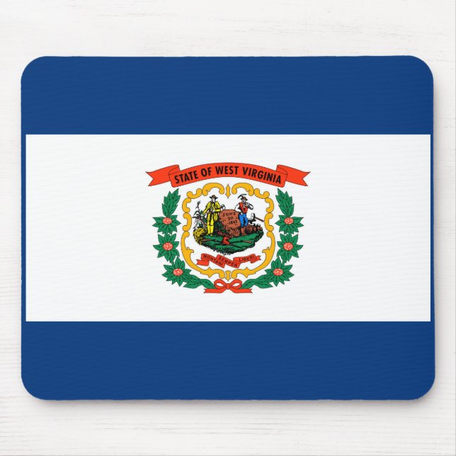 Staatliche Flaggengestaltung West Virginia Mousepad (Vorne)