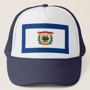 Staatliche Flaggengestaltung West Virginia Truckerkappe