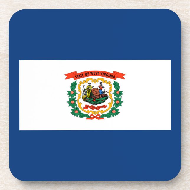 Staatliche Flaggengestaltung West Virginia Untersetzer (Vorderseite)