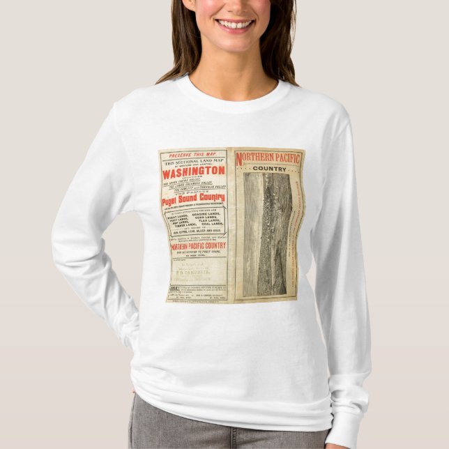 Staatliche Landzuteilung Washington und Oregon T-Shirt (Vorderseite)