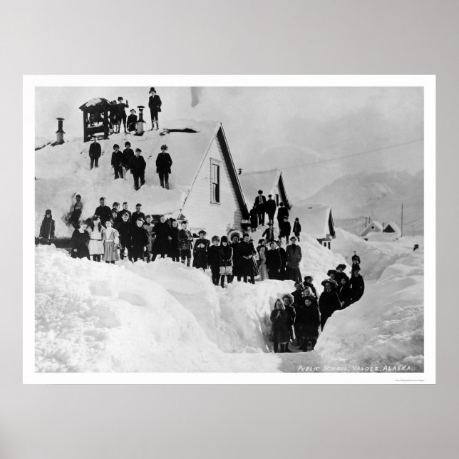 Staatliche Schule Valdez, Alaska 1910 Poster (Vorne)