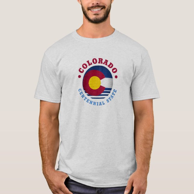 STAATLICHER FLAG VON COLORADO T-Shirt (Vorderseite)