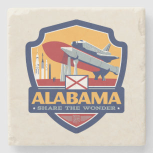 Staatlicher Stolz Alabama Steinuntersetzer
