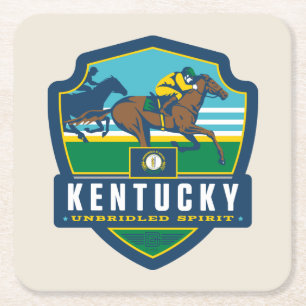 Staatlicher Stolz Kentucky Rechteckiger Pappuntersetzer