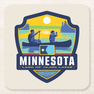 Staatlicher Stolz Minnesota Rechteckiger Pappuntersetzer