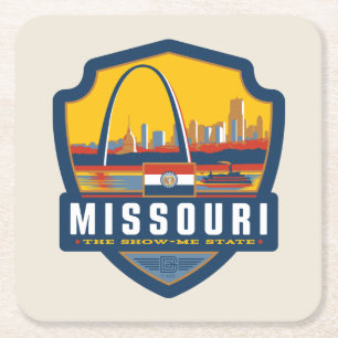 Staatlicher Stolz Missouri Rechteckiger Pappuntersetzer