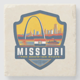 Staatlicher Stolz Missouri Steinuntersetzer