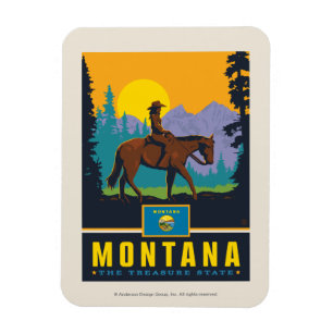 Staatlicher Stolz   Montana Magnet