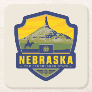 Staatlicher Stolz Nebraska Rechteckiger Pappuntersetzer