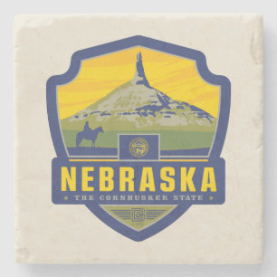 Staatlicher Stolz Nebraska Steinuntersetzer